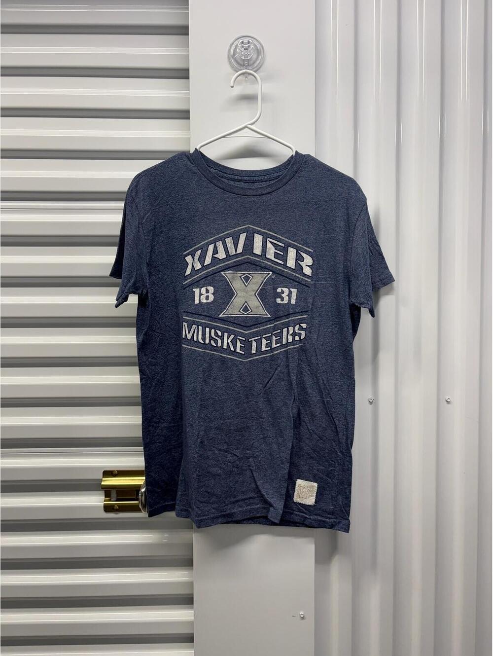 Xavier Musketeers 1831 Graphic T-Shirt Medium Blue Retro Brand Collegiate Tee
